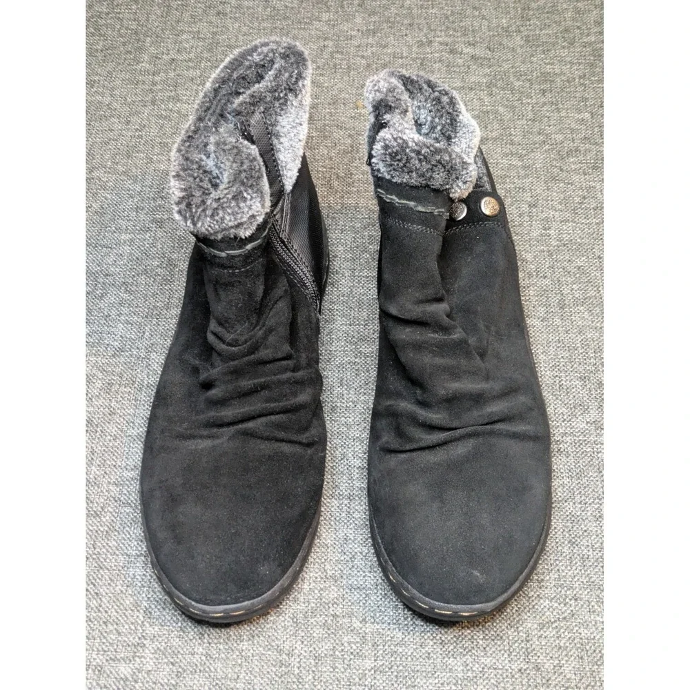 Baretraps Acelyn Faux Fur Cold Weather Ankle Boots Size 11M black Zip Up Shoes